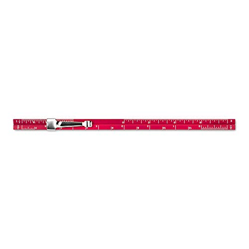 Alumicolor Aluminum Architect Pocket Scale With Clip, 6IN, Red - color: Red, size: 6 Inch, style: Architecht With Clip