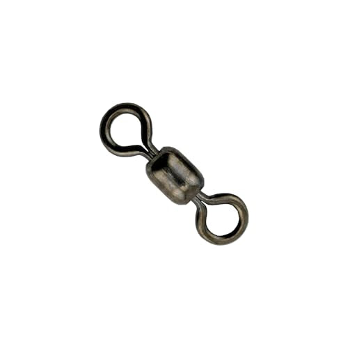 AFW American Fishing Wire Fishing Swivels - Mighty Mini 100% Stainless Steel Crane Swivels, 3X Stronger Than Brass, for Terminal Tackle Box, Up to 600lb Test - Fishing Gear for Fishing Line Leaders - size: 50 Pieces, 220 Pound Test