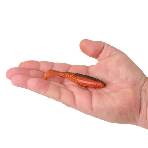 Berkley PowerBait Paddlin' PowerStinger Fishing Soft Bait - color: Watermelon Copper/Orange w/Red, size: 3 1/2"