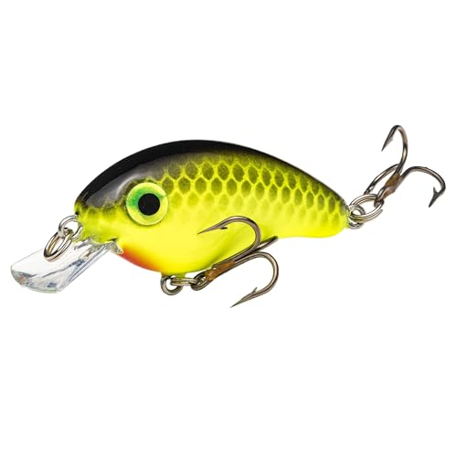 Strike King Bitsy Pond Minnow Crankbait Fishing Lure, 3/32 oz, Irresistible to Fish - color: Chartreuse with Black Back, size: Black Back Chartreuse