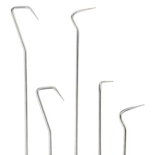 ARES 10038-5-Piece Hose and Seal Removal Set - Includes 90 Degree Seal Pick and Single and Double Offset Hose Removers - Chrome-Plated Steel Shafts - Easily Remove Hoses, Clips, Clamps, and More - size: 5-Piece Hose + Seal Removal Set