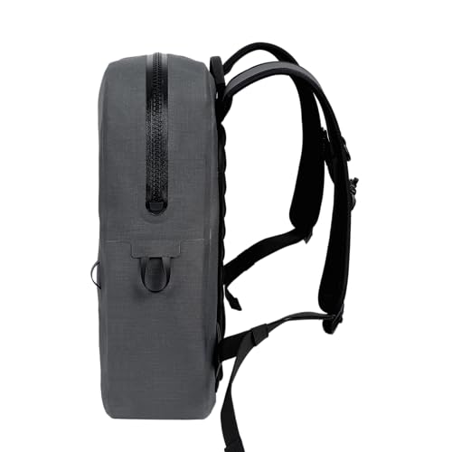 Breakwater Supply™ Fogland Lite CORDURA Small Waterproof IP68 Submersible Backpack | Laptop Sleeve & Airtight Zippers for Outdoors, Kayaking, Hiking, Cycling, Unisex TPU Dry Bag (Goshen Gray, 15L) - color: Cordura Goshen Gray, size: 15L