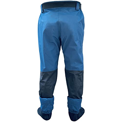 Zip Front Waist High Wader Stockingfoot Wading Pants for Fishing Hunting Kaykaing (XX-Large) Navy
