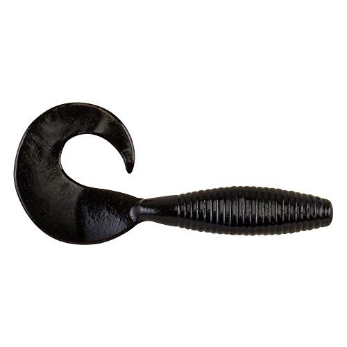 Berkley PowerBait Power Grubs Fishing Soft Bait - color: Black, size: 4" (10 Count)