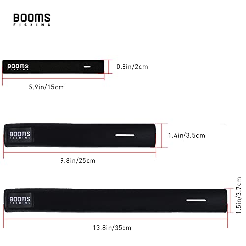 Booms Fishing RS3 Fishing Rod Wrap Pole Straps， Hook & Loop Fishing Rod Belts, Fishing Rod Ties for Casting Rods, Spinning Rods and Fly Rods - style: G: Black_5.9"_6pack