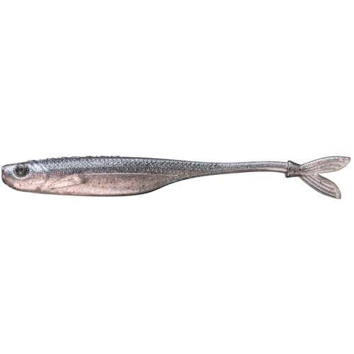 Strike King Spotlight Split Minnow Fishing Lure, Soft Plastic Jerkbait, 8-Pack - color: Pro Blue Red Pearl, size: 4"