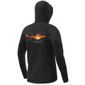 Palmyth Fishing Hoodie for Men Long Sleeve Sun Protection UV UPF 50+ Shirts - color: Black/Endless Stream, size: 3X-Large