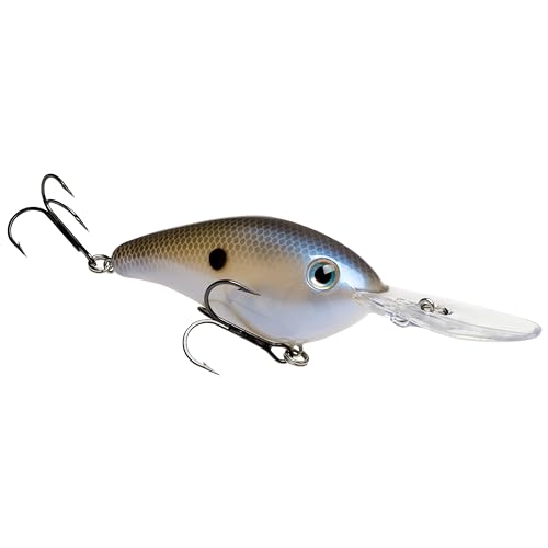 Strike King Pro Model 6XD Fishing Lure, Deep Diving Crankbait, Unique Curved Bill, Free-Floating Rattle Chambers, 1-Ounce, Dives to 19-Feet, Size 1 Treble Hooks - color: Blue Gizzard Shad, size: 1 oz