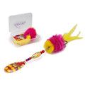 Pike Musky Walleye Fishing Lure Spinnerbait with Feathered Hooks Rooster Tail Fishing Lures Spoon Lures Baits with Tackle Box - color: Style A-Red