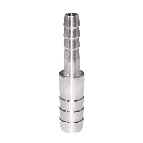 Beduan Stainless Steel Reducing Splicer Mender Barb, 1/2" to 3/8" Hose Barb, Reducer Barb Fitting Air Water Fuel Boat (Pack of 2) - size: 1/2" to 3/8"