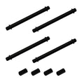 4 Sets 4.7” Straight Pipe Lamp Stem Kit, M10 Double End Threaded Lamp Rod Long Extension Risers, Black Lamp Parts Replacement for DIY Floor Lamps, Table Lamps & Ceiling Lights - size: 4.7”