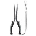 Booms Fishing F03 Needle Nose Fishing Pliers, 9" Fisherman's Pliers, Long Nose Hook Remover, Saltwater Resistant Fishing Gear, Gray - color: A: 9" Split Ring Nose_gray