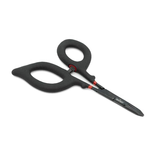 Umpqua Rivergrip PS Scissor Forceps Straight Black - color: Black