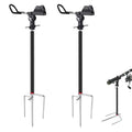 Fishing Rod Holders for Bank Fishing, 360 Degree Adjustable Fishing Rod Holders for Ground , Multifunctional Aluminum Beach Fishing Rod Holder Fishing Gifts for Men