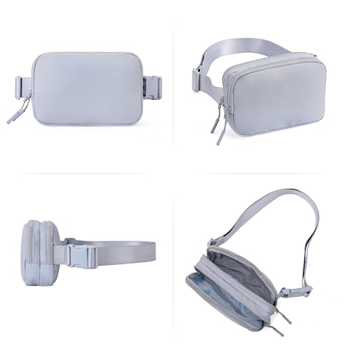 CLUCI Small Belt Bag for Women, Crossbody Everywhere Waist Packs Trendy, Women's Fanny Pack with Adjustable Strap - color: A1-Grey