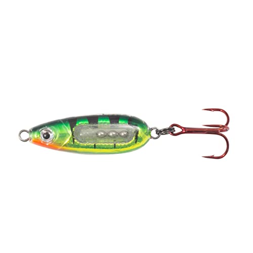 Northland Fishing Tackle Glass Buck-Shot Ice Fishing Jigging Spoon, Assorted Sizes & Colors for Walleye, Perch, and Crappie - color: Golden Perch, size: 1/4 Oz
