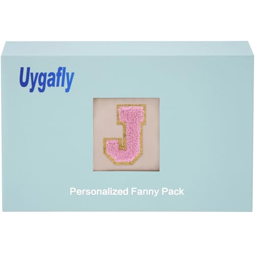 Uygafly Birthday Gifts for 4 5 6 7 8 9 10 11 12 13 Year Old Girl,Gift for Teen Girls Kids Toddler,Personalized Initial Fanny Pack Purse Crossbody Bag Belt Bag Cute Trendy Stuff | Cream,J - color: Cream, style: J