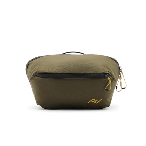 Peak Design Outdoor Sling 4L, Kelp, Padded Adjustable Shoulder Strap for Crossbody & Waist Carry, 3 Mesh Internal Pockets, Ideal for Carrying Cameras & Essentials, Versatile Sling Bag for Men & Women - color: Kelp, size: 4L