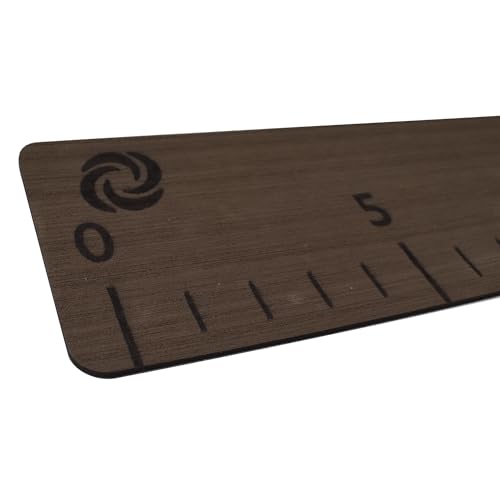 30" Fish Ruler for Boats, Laser Engraved Peel and Stick EVA Foam Fish Measuring Board, Fishing Measurement Tape for Fishing Boats, Yachts, Kayaks - color: Teak