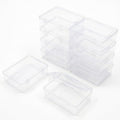 Rectangular Clear Plastic Storage Containers, 5x3.46x1.69in | 10 Pack, Hinged Lid, For Beads and Small Craft Items - size: 5 x 3.46 x 1.69 inch