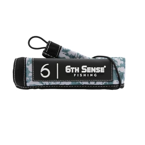 6th Sense ProSix Rod Sleeve – Hook-Resistant Neoprene Covers for Superior Durability - Color-Coded Rod Storage or Organization - Floating Material (Baitcasting, Waterwood Camo) - color: Waterwood Camo, style: Baitcasting