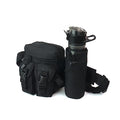 Fanny Pack Tactical Water Bottle Waist Pack Military Fanny Packs MOLLE Army Waist Bag Utility Hip Belt EDC Pack Bag for Outdoors Traveling Camping Hunting Running Cycling Fishing Dog Walking (Black) - color: Black