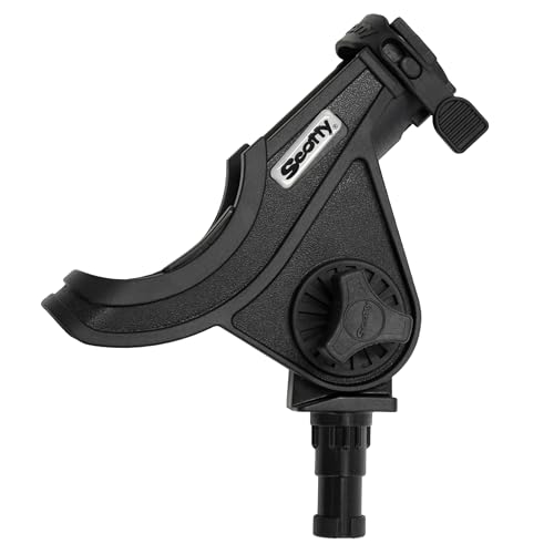 Scotty #279-BK Baitcaster/Spinning Rod Holder without Mount, Black | Designed For Small/Medium Fish Species