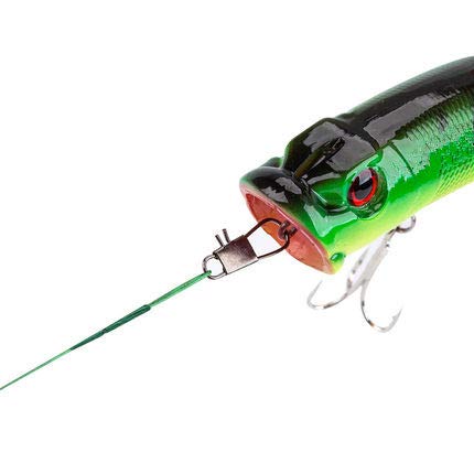 50pcs Fishing Wire Leaders Heavy Duty Nylon-Coated Fishing Line Wire Leaders with Swivels and Snaps 6inch Black/Green/Silver - color: 50pcs green, size: 6 inch