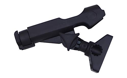 METER STAR Baitcaster/Fishing Rod Holder Spinning Rod Holder Black with 360-degree Adjustment Kayak Fishing Boat Power Lock Rod Holder and M6 304 Screws and Install Tools