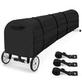 Swimming Pool Solar Reel Cover, 22Ft UV Resistant Inground Pool Solar Protective Blanket Reel Cover 420D Heavy Duty Waterproof Winter Solar Blanket Reel Roller Covers Protector (22 Ft, Black) - color: Black, size: 22 FT