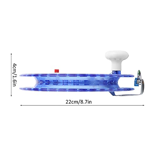 Dilwe Fishing Line Reel, ABS Multifunction Sea Fishing Wheel Hand Wire Wrapping Fly Line Fishing Reel Accessory - color: Blue