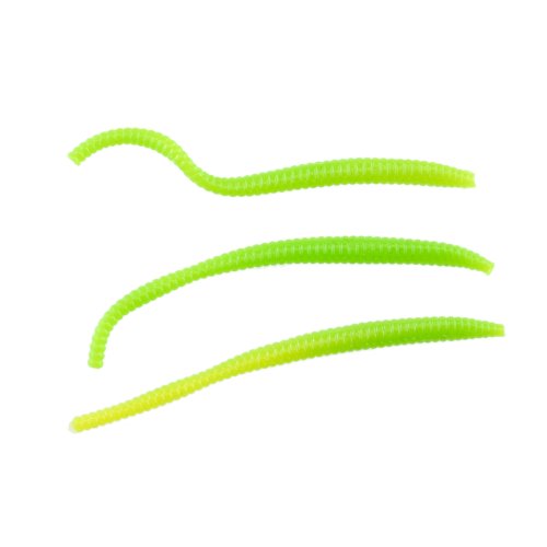 Berkley PowerBait Power Floating Trout Worm Fishing Soft Bait - color: Green Chartreuse - Original Scent, size: 3" (15 Count)
