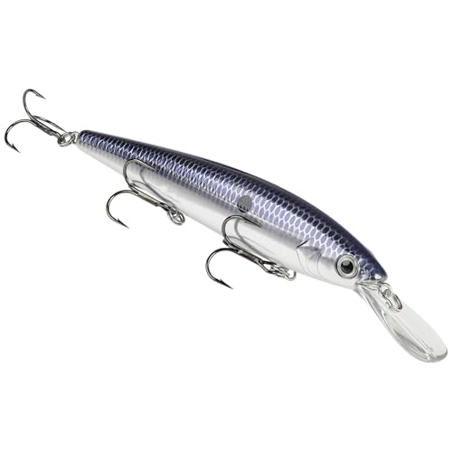 Strike King KVD Deep Jerkbait 3-Hook Fishing Lure, 3/5 oz, 4.75" - color: Smokey Chrome / Blue