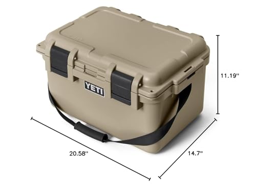 YETI LoadOut GoBox Collection, Divided Waterproof Cargo Case, Dry Box, Camera Case, Fishing Tackle Box - color: Tan, size: GoBox 30