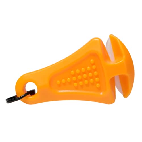 LINE CUTTERZ Patented Ceramic Blade Zipper Pull Quick Braided Fishing Line Cutter - Fishing Equipment - Upgrade Your Fishing Gear Now - color: Blaze Orange