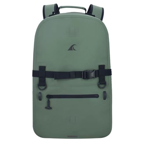 Breakwater Supply™ Fogland Waterproof IP68 Submersible Backpack | Laptop Sleeve & Airtight Zippers for Outdoors, Hunting, Fishing, Waterfowl, Floating Dry Bag, Unisex, TPU (Marsh Green, 25L) - color: Marsh Green, size: 25L