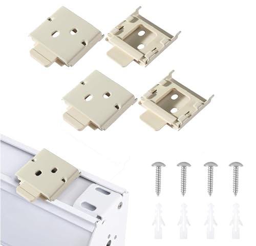 coolaroo Replacement Parts - Outside Mounted Blinds Curtain Rod Bracket Attachment, Vertical Blinds Replacement Parts, Deer Blind Brackets & mini Blind Brackets for Blinds Replacement - color: Beige, size: 2 SET