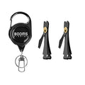 Booms Fishing FC2 Fishing Knot Tying Tool, Fly Fishing Line Cutter, Fishing Clippers with Retractor - color: Black, 2pcs