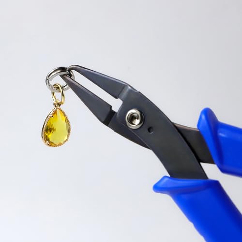 Split Ring Pliers for Jewelry Making, Tanjun Split Jump Ring Opener Tool Keychain Pliers for Opening Split Ring, Key ring, Opening Pliers for Jewelry Making