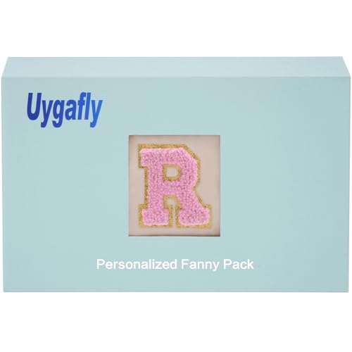 Uygafly Birthday Gifts for 4 5 6 7 8 9 10 11 12 13 Year Old Girl,Gift for Teen Girls Kids Toddler,Personalized Initial Fanny Pack Purse Crossbody Bag Belt Bag Cute Trendy Stuff | Cream,R - color: Cream, style: R
