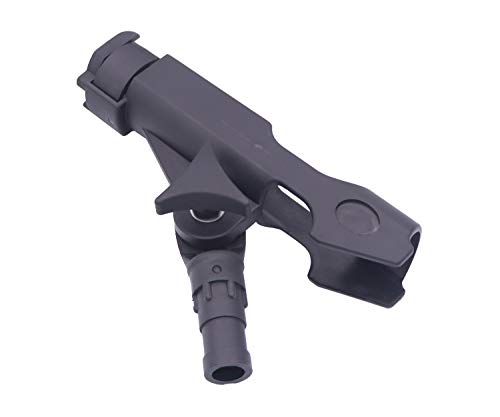 METER STAR Baitcaster/Fishing Rod Holder Spinning Rod Holder Black with 360-degree Adjustment Kayak Fishing Boat Power Lock Rod Holder and M6 304 Screws and Install Tools