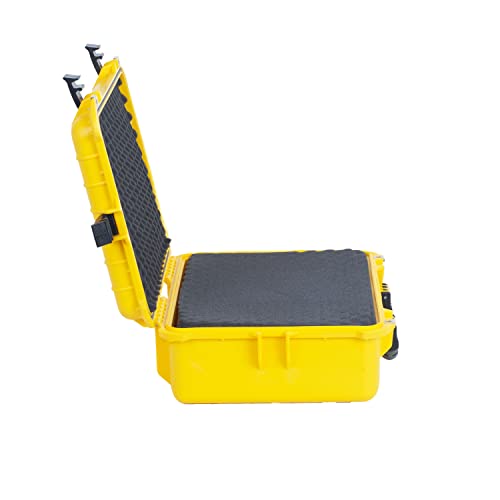 MEIJIA Portable Waterproof Protective Case,Hard Camera Case,Customized Fit Foam Inserted, Elegant Black,Fit for Camera, Equipments, Lens,Drones(Black) - color: Yellow, size: 19.78"X15.77"X7.41"