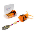 Pike Musky Walleye Fishing Lure Spinnerbait with Feathered Hooks Rooster Tail Fishing Lures Spoon Lures Baits with Tackle Box - color: Style A-Orange