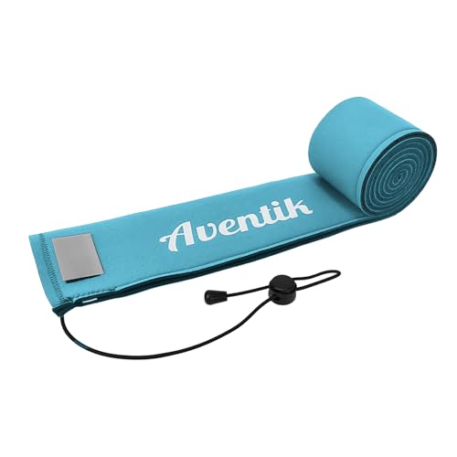 Aventik Lightproof Neoprene Rod Sleeve – Protective Fishing Rod Sock Cover with Hanging Loop & Adjustable Lanyard for Casting, Spinning & Trolling Rods - color: Blue, size: Length: 52''/1.32m