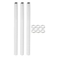 PATIKIL M12 Thread 240mm/9.4" Lamp Pipe Kit with Lock Nuts, 3 Set All Thread Rods Fasteners Hardware for Chandelier Ceiling Light DIY, Zinc Plating - size: 9.4"