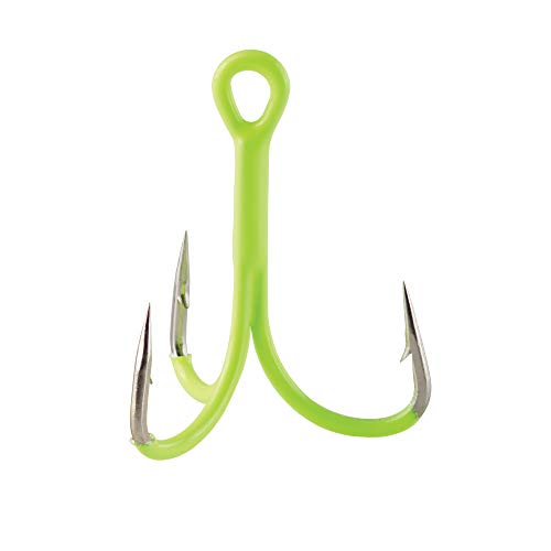 Berkley Fusion19 Wide Gap Live Bait Hooks, Size 4 Fishing Hooks, Needle Point with SlickSet Coating for Easy Penetration, Forged for Added Strength - color: Chartreuse, size: 6, style: Ewg Treble