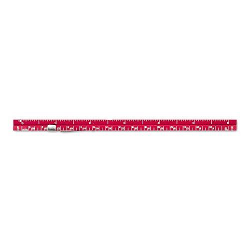 Alumicolor Aluminum Architect Pocket Scale With Clip, 6IN, Red - color: Red, size: 6 Inch, style: Architecht With Clip