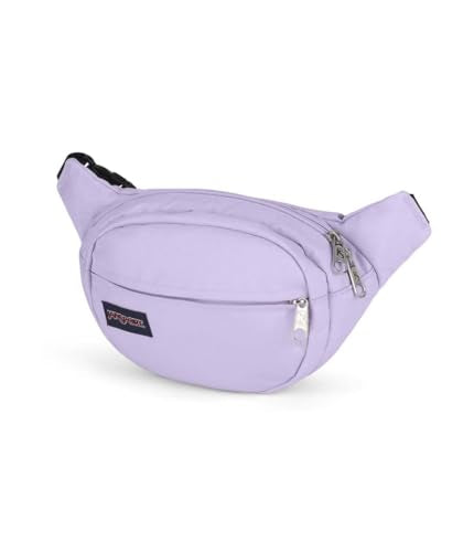 JanSport Fifth Avenue Fanny Pack Crossbody Bags for Women, Men - Stylish, Durable Waist Bag with Adjustable Belt, Main Zippered Pocket, Quick Stash Pocket - Travel Essentials - Black - color: Pastel Lilac