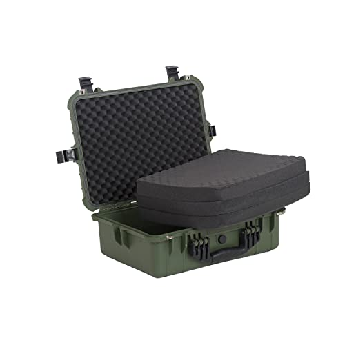 MEIJIA Portable Waterproof Protective Case,Hard Camera Case,Customized Fit Foam Inserted, Elegant Black,Fit for Camera, Equipments, Lens,Drones(Black) - color: Green, size: 19.78"X15.77"X7.41"