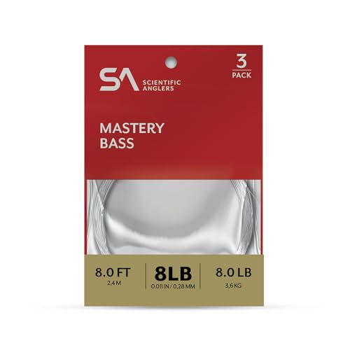 Scientific Anglers Mastery Bass Leaders 8 ft 3 pk - size: 8LB 3-Pack